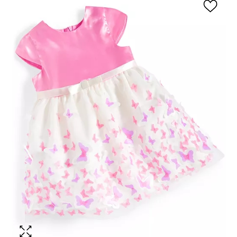 Purple Rose Butterfly Dress for Toddlers